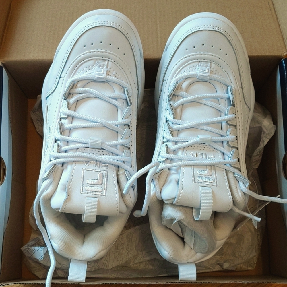 FILA Disruptor 2 Premium Mono, size 5, white